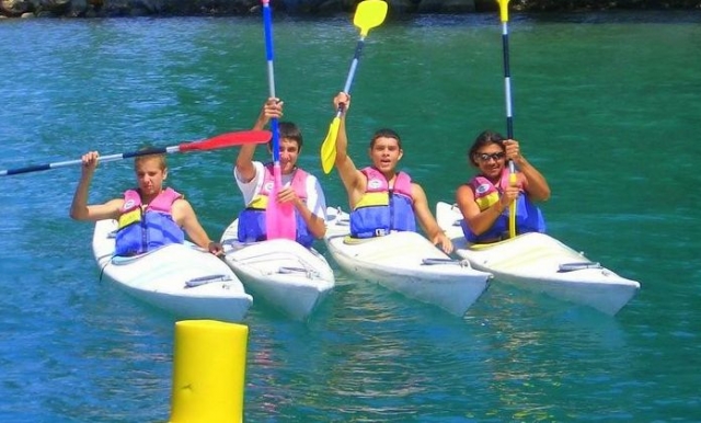 Canoe en groupe